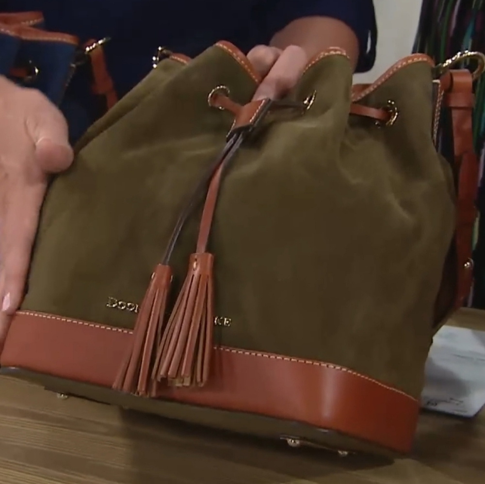 DOONEY &Bourke Suede Drawstring Bag. SOLD OUT !!! - Picture 3 of 16